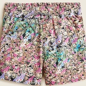 J.Crew Paddle Board Shorts Watercolor Floral Drawstring Pocket Women's XL BC990